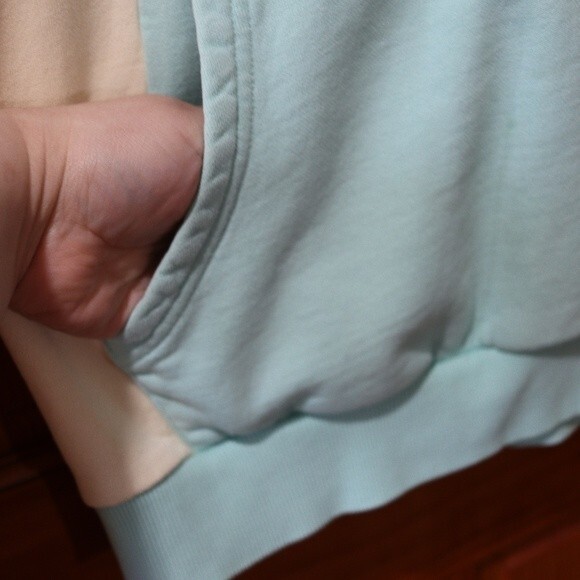 Teddy Fresh Pastel Colorblock Pullover Hoodie Sweatshirt MED 100% Cotton Streetw - Picture 5 of 11